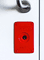 Steel escutcheon plate in red with hardened steel bolts together with anti-drill fixings